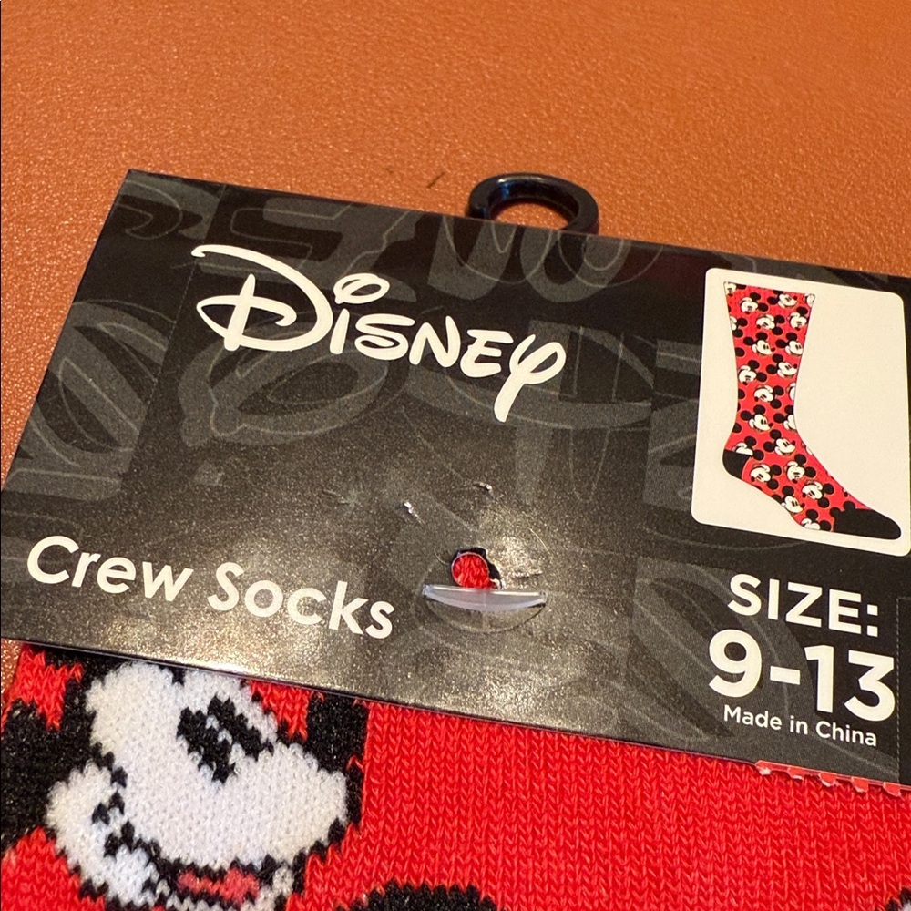 Disney Red and Black Mickey Mouse Socks - Picture 2 of 8
